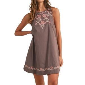 Mable Anthropology GLENNA EMBROIDERED MINI DRESS Sz Small